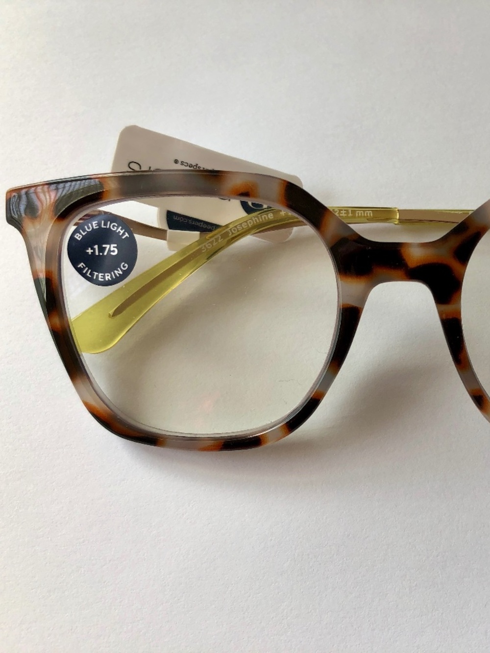 NEW Chai Tortoise Peepers Blue light Filter Readers +1.75